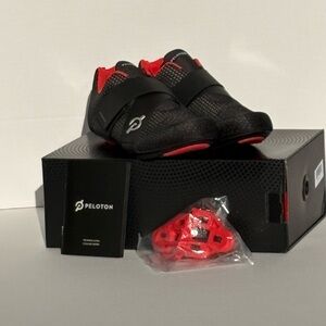 Peloton Men's Athletic Shoes - Black with Red Accents